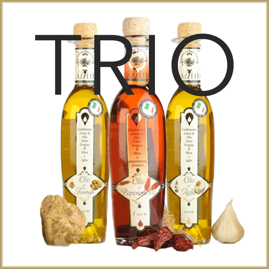 "Fiery, Bold & Luxurious: Gourmet Olive Oil Trio"